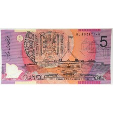 AUSTRALIA 1995 /8 . FIVE 5 DOLLAR BANKNOTE . EVANS/FRASER